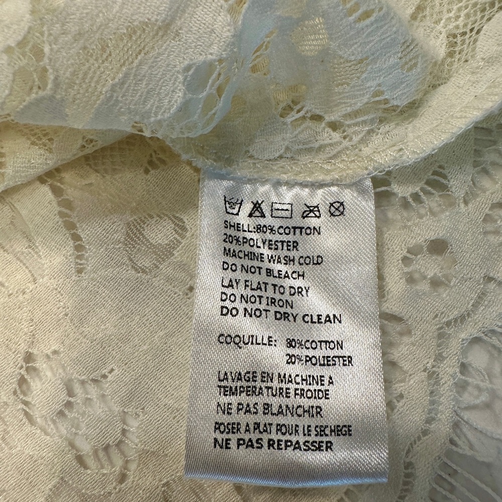 Anthropologie white lace top, size large. - Picture 7 of 7